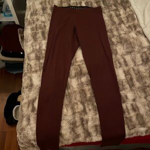 Burgundy leggings